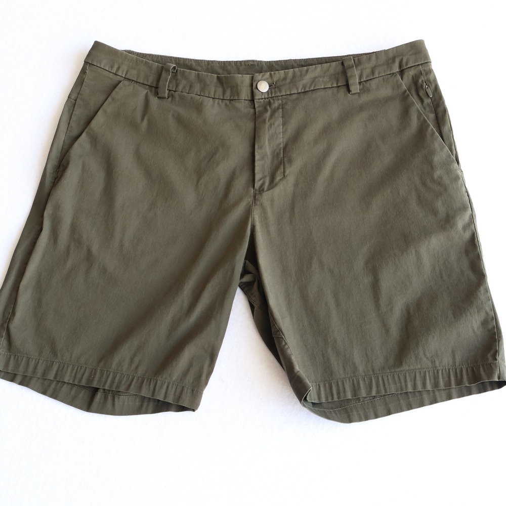 Lululemon Commission Shorts Mens 36 Sage Green Grey Performance Golf Casual